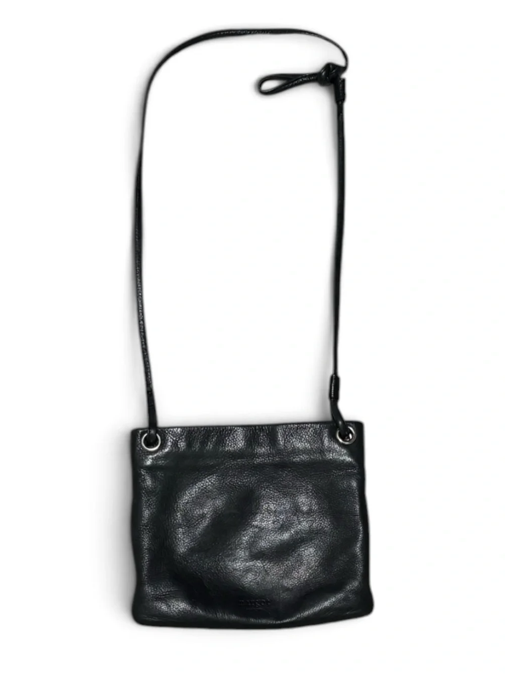 Margot New York Black Pebbled Leather Crossbody Bag